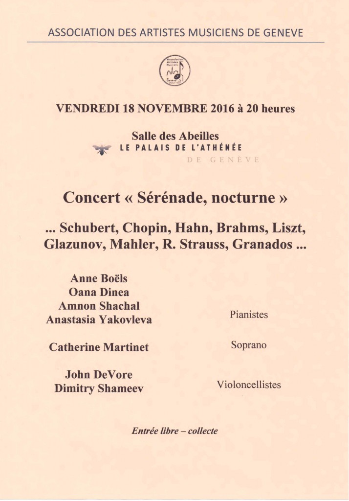 Affiche rose - Concert novembre  2016